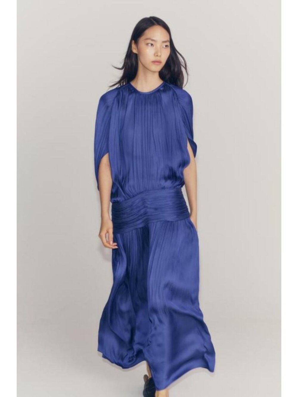 ZARA ZW COLLECTION DRAPED SASH DRESS 2285/098/446